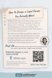 How To Design a Legal Career You Actually Want with Professor Oh