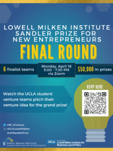 Lowell Milken Institute-Sandler Prize for New Entrepreneurs: Final Round