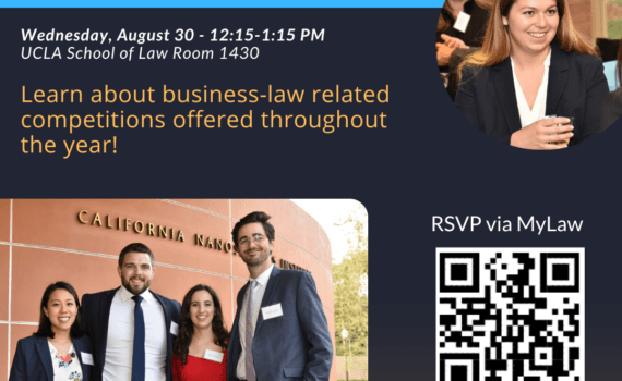 Poster for Business Law Competitions Information Session