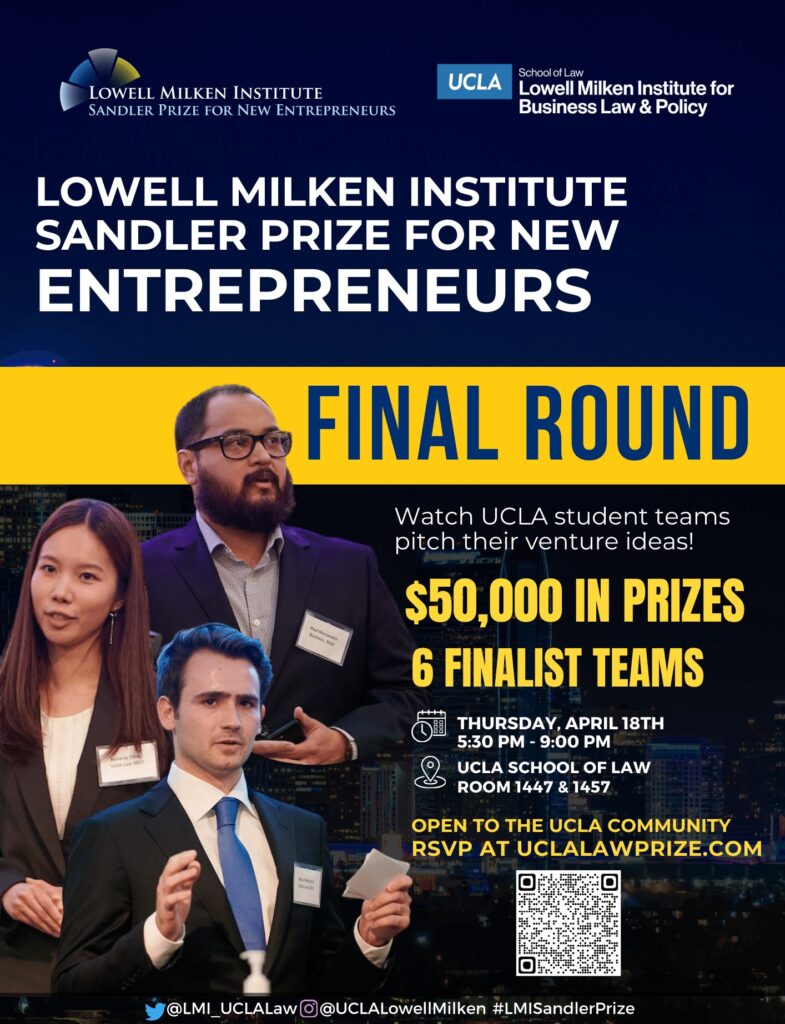 Lowell Milken Institute-Sandler Prize for New Entrepreneurs: Final Round